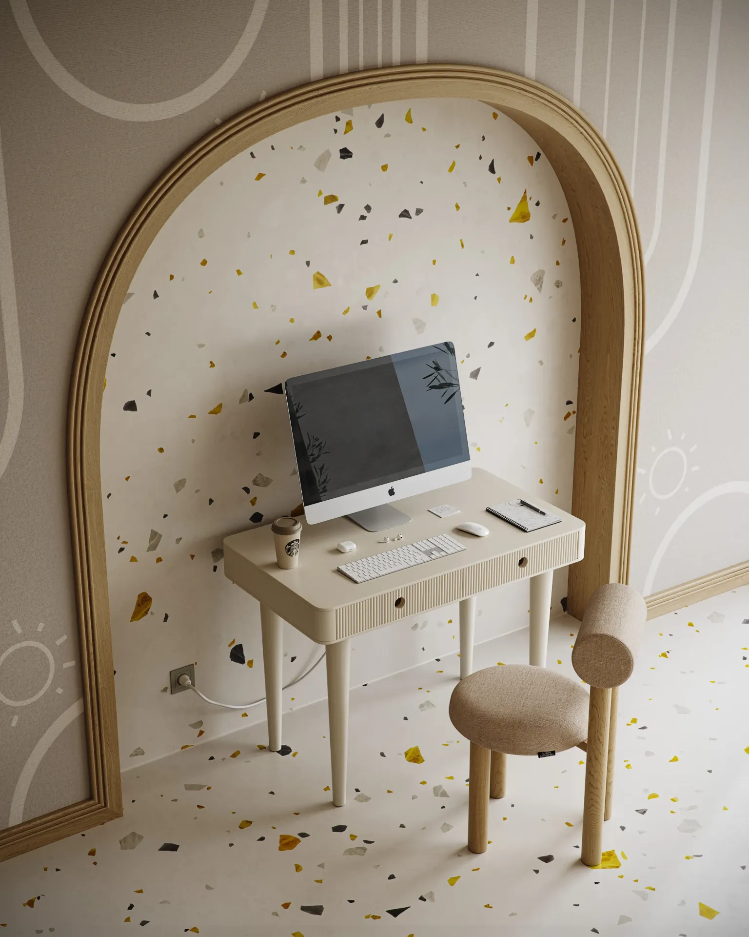 [AF.05.04] Hope Chair (Matte Natural Oak, Cream Linen)