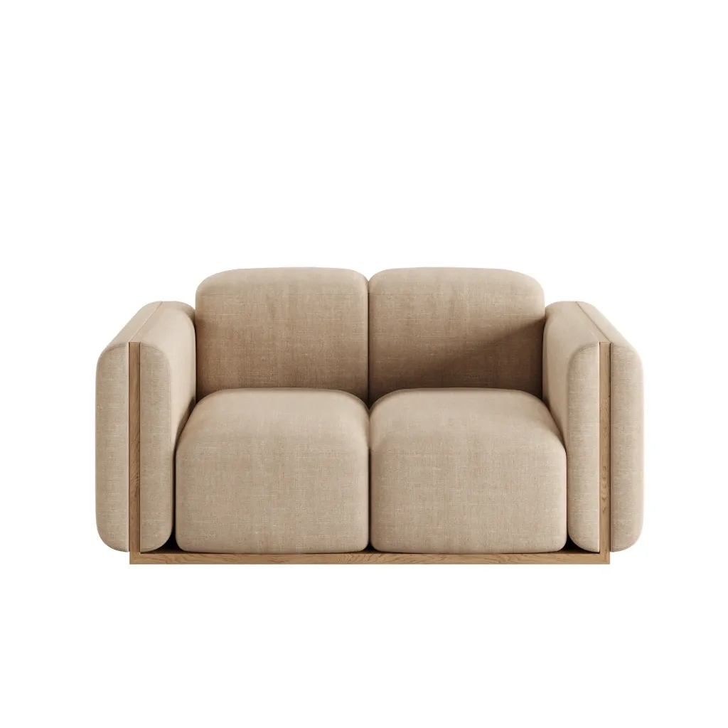 [AF.05.16] Bloom Kids Sofa (Matte Natural Oak, Cream Linen)