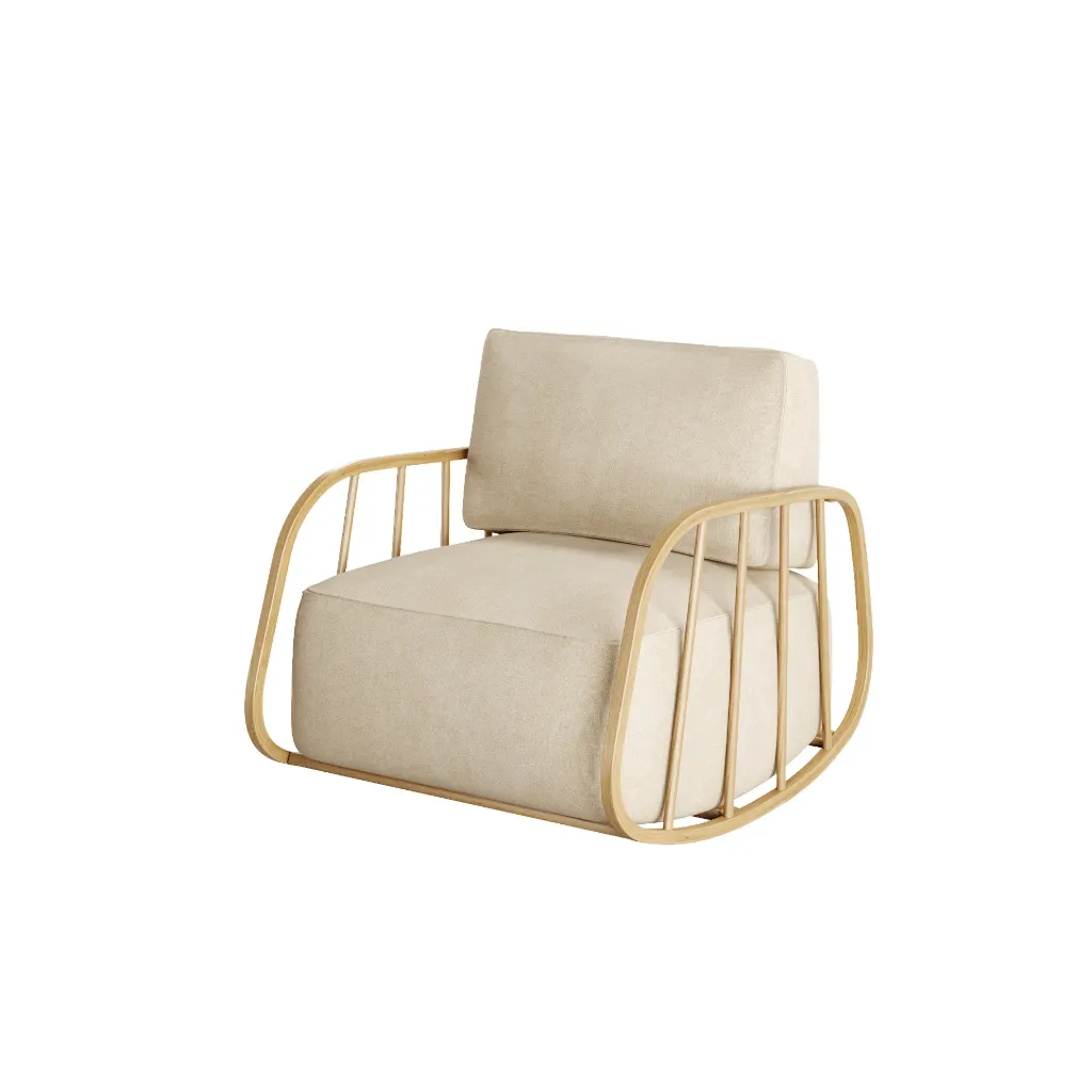 [AF.05.05.10] Hug Rocking Chair (Cream Linen)