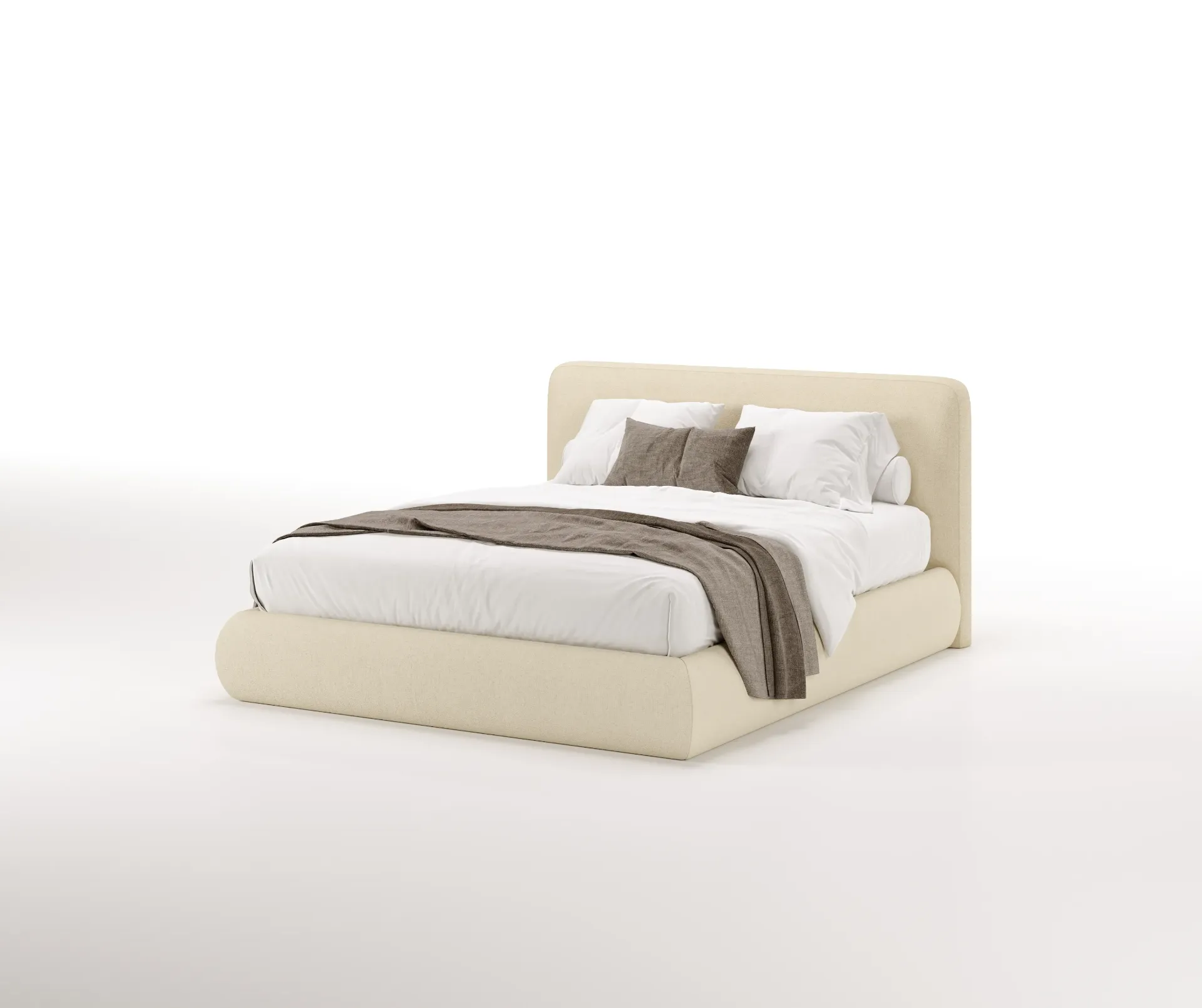 [AF.99.06.53] City III Bed (W. 160 x L. 200 cm, Cream Linen)